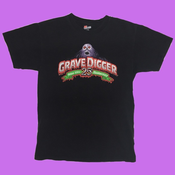06β grave digger monster truck black tee small - Picture 2 of 6